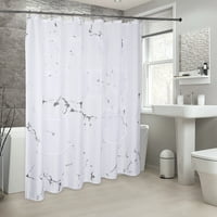 Завеси за душ Oyang с джоб, мраморен дизайн водоустойчив плат за душ завеса с куки за баня