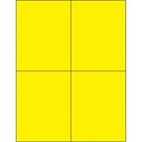 BO Partners 4. 5. in. Флуоресцентни лазерни етикети на жълт правоъгълник