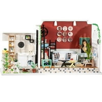 Gotoamei момичето на старата лента на времето Diy Miniature Dollhouse Kit