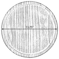 Естествено дървено кръгло ястие орнамент филийка табла зарядно таблица с височина