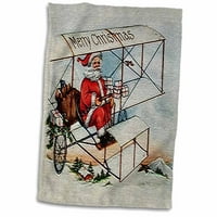 3Drose Весела Коледа Дядо Коледа, летяща на реколта равнина на Bo Kite - кърпа, от