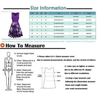 Просвета летни рокли за жени без ръкави отпечатани бохемски средна дължина A-Line Date V-образно рокля Черно xxxl