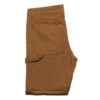 Мъжки дънкови дънки панталони премиум памук прав крак прилягане ca кафяво 42x30
