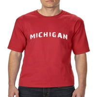 Нормално е скучно - тениска на големи мъже, до висок размер 3xlt - Мичиган
