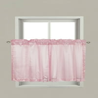 Fauxsilk Navy Kitchen Nursery Solid Color Color Curtain Tiers Valys Panels Размер: 30 широк 36 дълъг