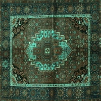Ahgly Company вътрешен правоъгълник медальон тюркоазено сини традиционни килими, 2 '3'