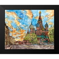 Wang, Melissa Black Modern Framed Museum Art Print, озаглавен - Руски храм I