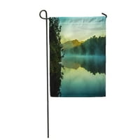 Дядо планина изгрев разсъждения върху езерото Джулиан в Синия хребет градински флаг Декоративен флаг къща банер