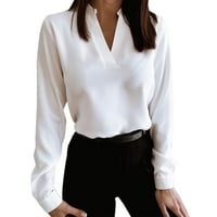 Дамски плюс размер суичъри жени ризи тренировка дамски дълъг ръкав v шия разхлабена отпечатана риза горна ежедневна риза блуза къса ръкав