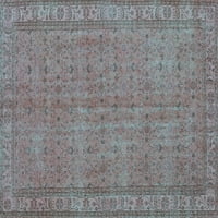 Ahgly Company Indoor Rectangle Persian Turquoise Blue Bohemian Area Rugs, 2 '3'