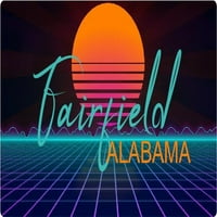 Tuscumbia Alabama Vinyl Decal Stiker Retro Neon Design