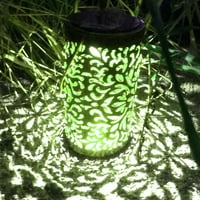 Heiheiup слънчева проекционна градинска лампа със светлинен сензор външна светодиодна градина светла водоустойчива светодиодна декорация Градинска светлина щепсел в нощта на часовника баня баня