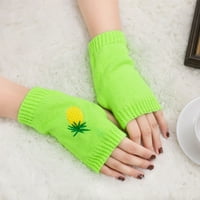 Tejiojio Зимни ръкавици за мъже жени жени момиче плетена ръка без пръсти поддържа топло зимни ръкавици мека топла ръка