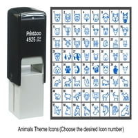 PrintToo Персонализирани животни Теми икони Гуменият печат за самолице