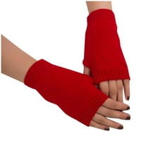 Клирънс жени момиче плетена ръка без пръсти пази топли зимни ръкавици мека топла ръкавица
