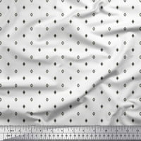 Soimoi Rayon Crepe Fabric Geometric Shirting Print Fabric край двора