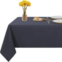 Платки за памучна маса - Платка за правоъгълник за кухни, сватби, декорации за хранене и покривки за масата, до морета, натурални и без бръчки, от - тъмно сиво твърдо вещество