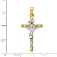 Jewels 14k два тона злато inri crucifi висулка