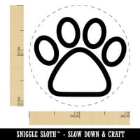 PAW PRINT очертайте кучешки котка за самообслужване на гумен печат мастило - жълто мастило - мини