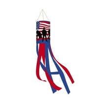 Umitay American Flag Windsock за Деня на независимостта, декорации на открито висящи звезди Ивици САЩ флагове Патриотичен декор