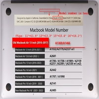 Пластмасова твърда обвивка, съвместима с - пуснат MacBook Air 13 Не ретина дисплей кабел TIE Model: A1466 A Rose Series 0581