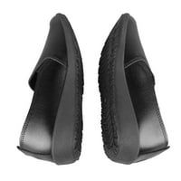 Жени облича обувки, жени обувки Pu кожа плосък чист цвят за работа в черно 40