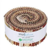 Stof Red Green Beige Strip Roll STFR16
