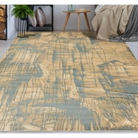 Noori Rug Lagoon Jodie Rug Сив въглен 5'3 8'0 синтетичен, полипропилен 5 '8' закрита кухня, хол, спалня слонова кост, бежов правоъгълник