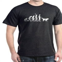 Cafepress - Еволюция куче Черна тениска - памучна тениска
