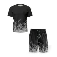 STAMZOD Summer Men's Sets Men's Clothing Outfit Небрежно огромно спортно облекло с къси дрехи за улични облекла с къси облекла за ръкави за шлюзове за печат 3D печат