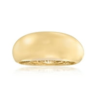 Рос-Симони италиански 14kt жълто злато лъскав купол пръстен за жени, възрастни