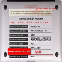 Kaishek Hard Case Съвместим само MacBook Pro 16 с XDR дисплей тип C Модел: a