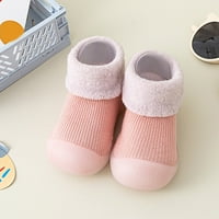 Cathalem бебешки обувки за борба Момчета момичета чорапи обувки малко дете топлина чорапи на пода Неплъзгащи се маратонки Високи горни сиви месеци месеци