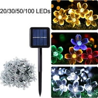 Zukuco Solar Flower String Lights Външни светодиоди режими Водоустойчиви черешови цветове Фератни струни Светлини за градина, трева, вътрешен двор, парти декорация