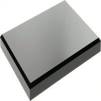 Plymor Black Acrylic правоъгълна скосната основа на дисплея, 8 W 6 D 0.75 H