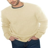 Niuer мъжки уютен кабел пуловер мъже плетат джъмперни върхове с дълъг ръкав празник плътни цветове редовно монтирани пуловери khaki xxl