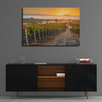 Епично изкуство „Vineyard Sunrise“ от John Gavrilis, Acrylic Glass Wall Art, 36 x24