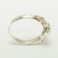 Sterling Silver Real Истински опал дамски обещаващ пръстен - размер 9