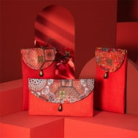 Китайски брокатен червен плик Личност Пари Pocket Gifting торбичка Декор за пискюл