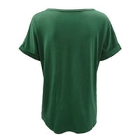 PEDORT плюс размери върхове плюс размер тениска плюс размер на туника върхове зелени, s