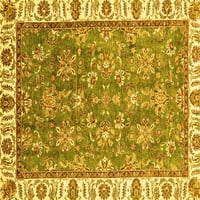 Ahgly Company Indoor Rectangle Abstract Yellow Modern Area Rugs, 3 '5'