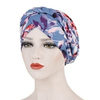 Hhei_k жени флорална плитка Индия шапка мюсюлмани за вълна химио тюрбан капачка за опаковане