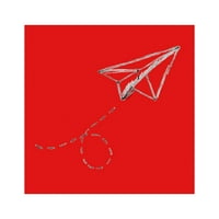Paper Airplane Boys Red Graphic Tee - Дизайн от хора