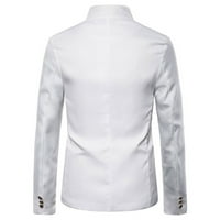 Pedort Mens Casual Blazer Sport Coat Небрежен бутон Нарязани якета с леки костюми за ежедневен бизнес за сватба бяло, l