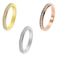 Високи и ниски нива на пръстена обещават пръстени годеж сватбена лента пръстен за изискана изработка приятелство подарък злато номер 6