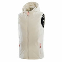 Отопляеща жилетка за мъже на открито топло облекло, отоплено за каране на ски риболов чрез отопляемо палто бяло xxxl